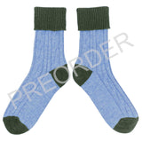 ***PREORDER*** SLOUCH SOCKS - cashmere mix - light blue/green - CASE SIZE 3