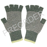 ***PREORDER*** FINGERESS GLOVES - lambswool - unisex- stripe - green