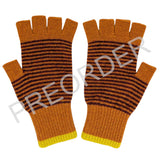 ***PREORDER*** FINGERESS GLOVES - lambswool - stripe - rust