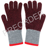 ***PREORDER*** GLOVES - lambswool - men's - red/grey