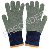 ***PREORDER*** GLOVES - lambswool - men's - green/navy