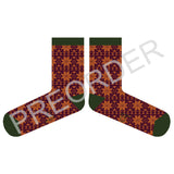 ***PREORDER*** ANKLE SOCKS - lambswool -men's - fair isle - plum/dark green - CASE SIZE 3