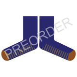 ***PREORDER*** ANKLE SOCKS - lambswool -men's  - striped sole - blue - CASE SIZE 3