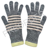 ***PREORDER*** GLOVES - lambswool - womens - stripe - grey/mint