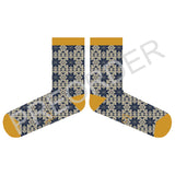  lambswool -men's  - fair isle - navy/ginger 