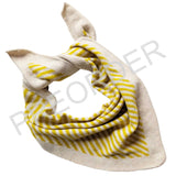 ***PREORDER*** TRIANGLE NECK SCARF - lambswool - stripe - electric yellow/oatmeal
