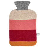 HOTTIE COVER - rollneck - lambswool - block - red-pink-mustard