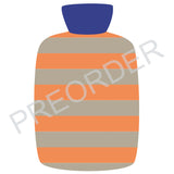 ***PREORDER*** HOTTIE COVER - rollneck - lambswool - stripes - peach & mushroom