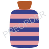 ***PREORDER*** HOTTIE COVER - rollneck - lambswool - stripes - blue & pink