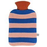 HOTTIE COVER - rollneck - lambswool - stripes - blue & pink