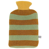 HOTTIE COVER - Lambswool - Stripes - Mustard & Mint