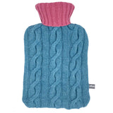 HOTTIE COVER - cable knit - cashmere mix - jade / dusky pink