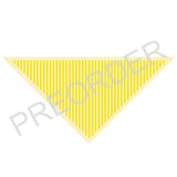 ***PREORDER*** TRIANGLE NECK SCARF - lambswool - stripe - electric yellow/oatmeal