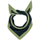 Lambswool Triangle Neckerchief Scarf - Fir Green & Mint Trim