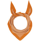 TRIANGLE NECK SCARF - Lambswool - Fine Stripe  -  Apricot/Oatmeal