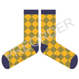 ANKLE SOCKS - Lambswool - Women's  - Diamonds - Yellow/Green