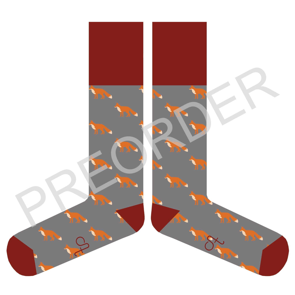 KNEE SOCKS - Lambswool - Women's - Fox - Grey