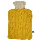 HOTTIE COVER - cable knit - cashmere mix - yellow / oat