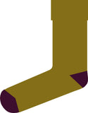 ANKLE SOCKS - lambswool & silk - men's - dark mustard/aniseed - CASE SIZE 3