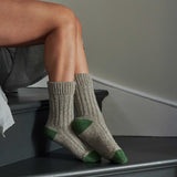 ANKLE SOCKS - lambswool & silk - unisex - grey - CASE SIZE 3