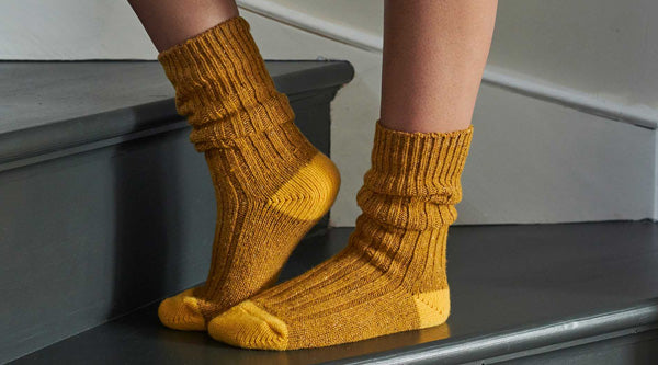 catherine tough recycled silk blend socks