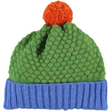KIDS HAT - honeycomb - green/bright blue