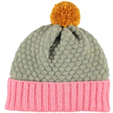 KIDS HAT - honeycomb - soft green/pink