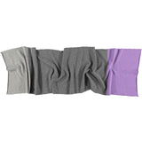 SCARF - lambswool - wide stripe - grey/lilac