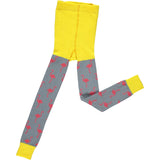 KIDS FOOTLESS TIGHTS - flamingo - grey/yellow