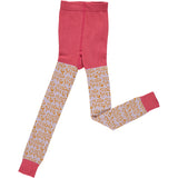 KIDS FOOTLESS TIGHTS - leopard - pink
